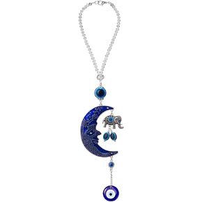 Evil Eye Car Hanging Ornament Evil Blue Eye Charms for Rear View Mirror Evil Eye Beaded Decor Evil Eye Car Accessories Window Pendent for Window Car Door Frame Balcony (Fresh Style)