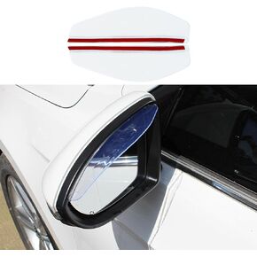 2 PCS Mirror Rain Visor Eyebrow, Waterproof Auto Side Rear View Mirror Guard, Carbon Fiber View Mirror Cover, Exterior Accessories Fit for Most Car, Van and SUV (PVC Transparent)