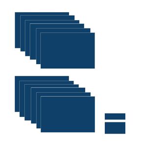 XLNTECH 100% Laser Engraving Double Color Sheet, Navy Blue/White (7" x 11“ x .060", 12 Pieces) for Interior Signs, Badges.