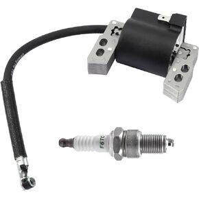 Pindex Tecumseh Toro Lawn Mower Ignition Coil with Spark Plugs Compatible with Tecumseh 35135 35135A 35135B Solid State Module HMSK80 HMSK85 HMSK90 HMSK100 HMSK105 HM70 HM80 HM90 HM100 OHM90 OHM100