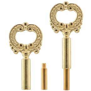 Qc Lamp Turn Knob, 2 Packs On/Off Replacement Light Lamp Turn Switch Knobs with 1/2" Extensions, Socket Knob for Floor and Table Lamps (Antique Brass)