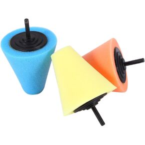 Aramox Wheel Polishing Pads Fit for Wheels - Use with Power Drill, 1PCS Foam Polishing Cone Shaped Buffing Pads