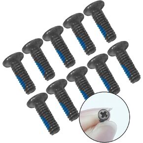 ZAHARA 10PCS Black Lower Bottom Base Cover Case Screws Replacement for Lenovo ideapad 3-15ITL6 / 3-15ITL05 0.60cm*0.35cm*0.15cm
