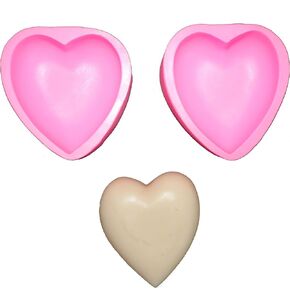 3D Heart-Shaped Silicone Clear Mold for Valentine Epoxy Resin Art, DIY Candle & Soap Making, Aromatherapy Product (4 Pack White)
