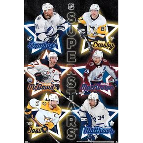 Trends International NHL League - Superstars 22 Wall Poster, 14.725" x 22.375", Barnwood Framed Version