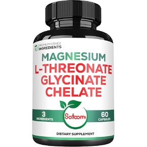 ساتومي 1200 ملجم 3 في 1 مكمل مغنيسيوم إل-ثريونات مع جليسينات المغنيسيوم ومخلب المغنيسيوم - 60 كبسولة نباتية in Kuwait