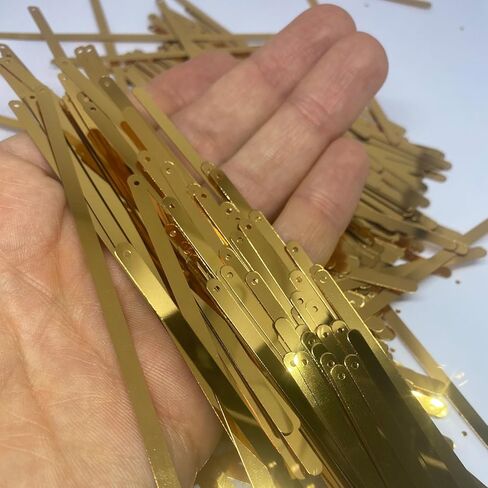 لوحات ترتر مسطحة مقاس 4 × 110 مم - فستان، رقص شرقي، شرابة الورك 520 قطعة، تشكيلة ألوان متنوعة من الترتر الأكريليك - 1.76 أونصة (50 جرامًا) ذهبي in Kuwait