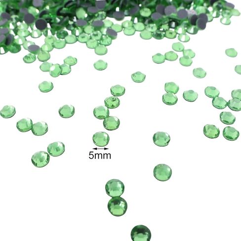 Honbay 1440 Pieces SS20 5mm Hotfix Rhinestones Sparkly Flatback Rhinestones Round Crystal Gems (Black) in Saudi Arabia