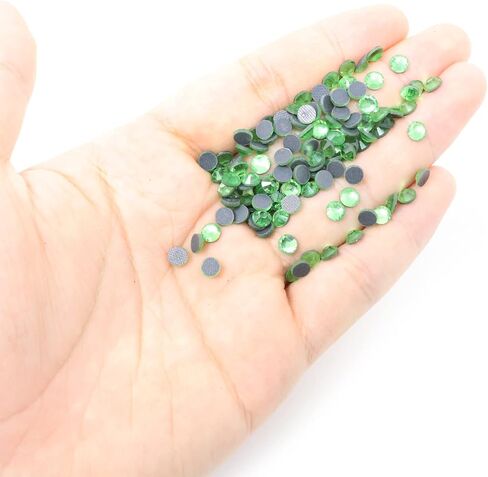 Honbay 1440 Pieces SS20 5mm Hotfix Rhinestones Sparkly Flatback Rhinestones Round Crystal Gems (Black) in Saudi Arabia