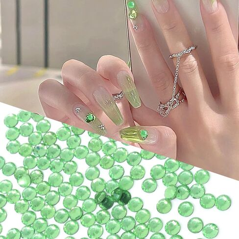 Honbay 1440 Pieces SS20 5mm Hotfix Rhinestones Sparkly Flatback Rhinestones Round Crystal Gems (Black) in Saudi Arabia