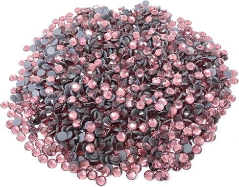 Honbay 1440 Pieces SS20 5mm Hotfix Rhinestones Sparkly Flatback Rhinestones Round Crystal Gems (Black) in Saudi Arabia