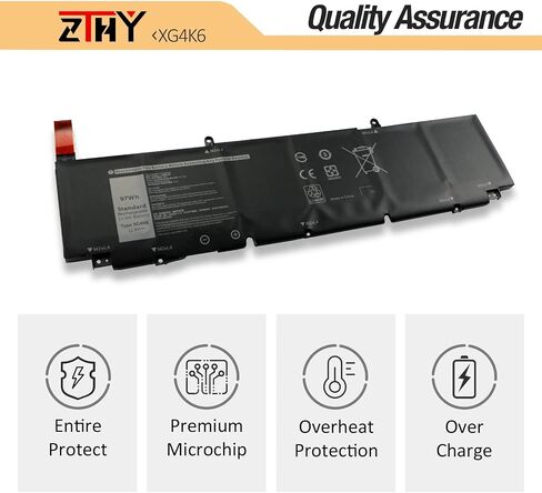 بطارية الكمبيوتر المحمول XG4K6 11.4V 97Wh 6 خلايا بديلة لـ Dell XPS 17 9700 9710 9730 9720 الدقة 5750 5760 5770 محطة العمل المتنقلة P92F001 P92F002 P92F003 01RR3 F8CPG OF8CPG 5XJ6R KVPMY 0YY3V KRD الجهد العالي in Kuwait