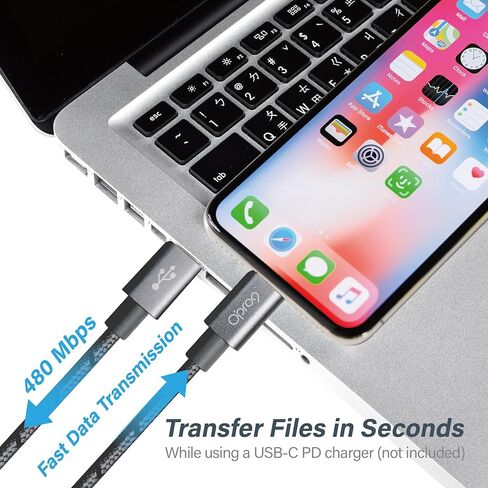 Opro9 iPhone USB C to Lightning Fast Charging Cable (6FT) - PD 20W, Apple MFi Certified Charger Cord, Nylon USBC to Lightning Cable for iPhone 14 13 12 11 Pro Max Xr Xs 8 and More (Hunter Green) in Kuwait