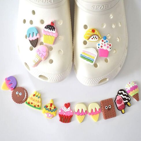 Shoe Charms, Shoe Decoration, DIY Different Shape Shoe Decoration Charms,Cute Cartoon Charms, Light and Delicate, Easy to Install for Clogs, Sandals, Party Gift in Saudi Arabia