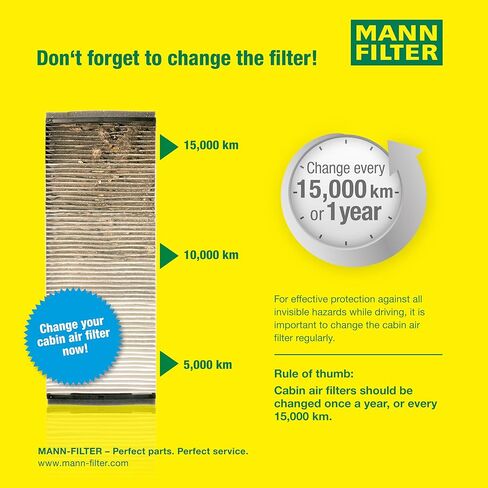 Mann Filter CUK 2747 Cabin Filter With Activated Charcoal for select Land Rover models in Saudi Arabia