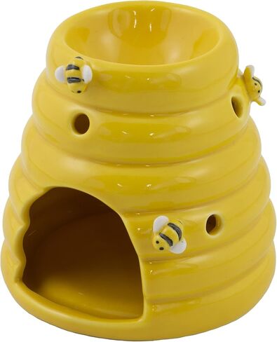 Boston International Wax Melt Warmer Ceramic Tealight Tart Burner, 4" Tall, Beehive in Saudi Arabia