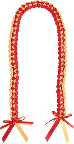 Graduation Ribbon Leis Necklace - Congrats Gift for Graduation - Braided Ribbon Lei Necklace for Women Men Grad Accessory in Saudi Arabia