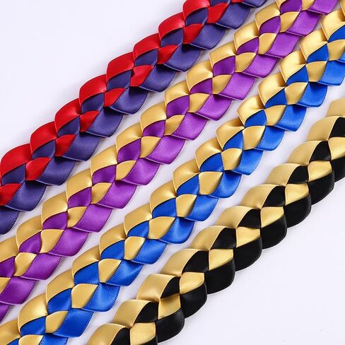 Graduation Ribbon Leis Necklace - Congrats Gift for Graduation - Braided Ribbon Lei Necklace for Women Men Grad Accessory in Saudi Arabia