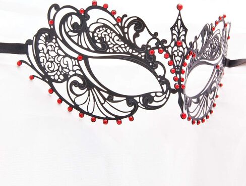 Masquerade Mask Couple Set Metal Masks Venetian Party Mask Halloween Costume Mask Mardi Gras Mask in Kuwait