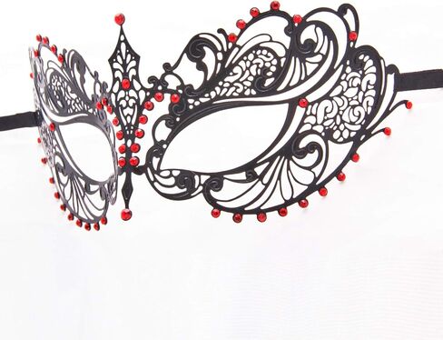 Masquerade Mask Couple Set Metal Masks Venetian Party Mask Halloween Costume Mask Mardi Gras Mask in Kuwait