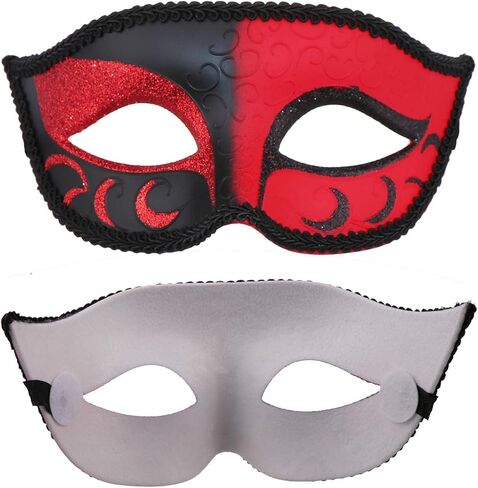 Masquerade Mask Couple Set Metal Masks Venetian Party Mask Halloween Costume Mask Mardi Gras Mask in Kuwait