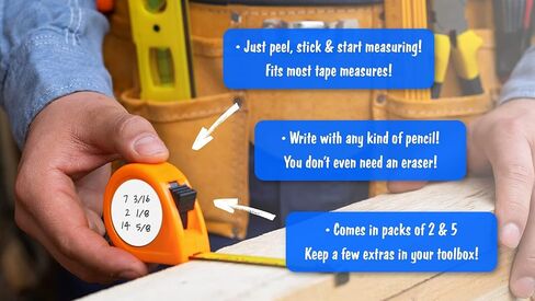 Cyclops Erasable Scratch Pads for Tape Measure, Construction, Woodworking Tool - Jobsite Tough, Made in The USA - 5 Pads - Write Measurements & Notes - Great Stocking Stuffer, Gift for Men & Women in Saudi Arabia