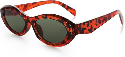 YOGFIT Oval Retro Trendy Sunglasses for Women Fashion Cool Cute Sunglasses Women for Daily Use Outdoors in Kuwait