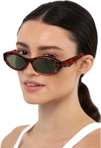 YOGFIT Oval Retro Trendy Sunglasses for Women Fashion Cool Cute Sunglasses Women for Daily Use Outdoors in Kuwait