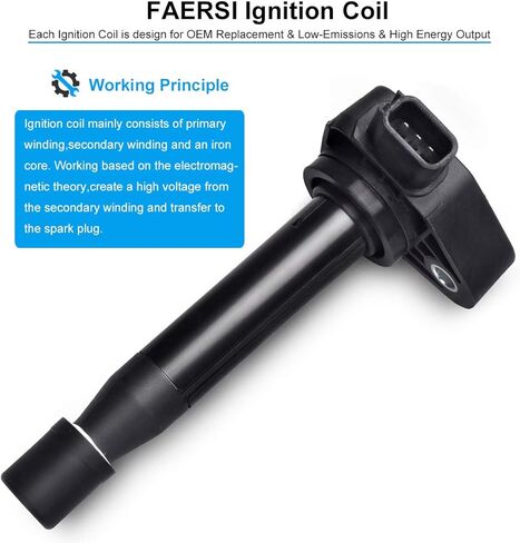 حزمة ملف الإشعال FAERSI مكونة من 6 قطع بديلة لـ 3.0L 3.2L 3.5L Accord Odyssey Pilot Civic, Acur-a MDX TL CL, UF242 30520P8EA01 30520P8FA01 30520RCAA02 30520PGKA01 30520PVFA01 in Kuwait