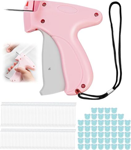 أداة تثبيت الملابس السريعة، ترقية ماكينة خياطة الملابس الصغيرة سريعة الإصلاح، موصل الملابس بأزرار فورية مع إبزيم الإبر، يأتي مع 50 مشبك دب فلورسنت و12 إبرة شريطية in Kuwait