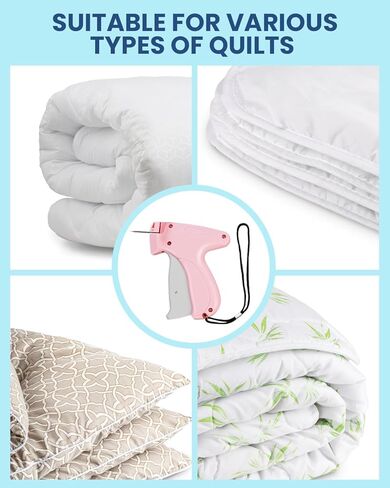 أداة تثبيت الملابس السريعة، ترقية ماكينة خياطة الملابس الصغيرة سريعة الإصلاح، موصل الملابس بأزرار فورية مع إبزيم الإبر، يأتي مع 50 مشبك دب فلورسنت و12 إبرة شريطية in Kuwait