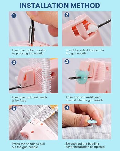 أداة تثبيت الملابس السريعة، ترقية ماكينة خياطة الملابس الصغيرة سريعة الإصلاح، موصل الملابس بأزرار فورية مع إبزيم الإبر، يأتي مع 50 مشبك دب فلورسنت و12 إبرة شريطية in Kuwait