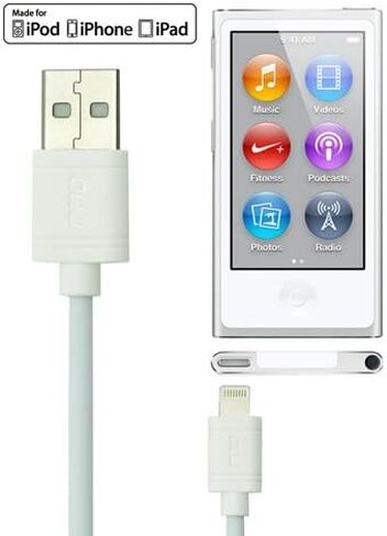 كابل RNDs Lightning إلى USB بطول 10 أقدام لأجهزة Apple iPhone وiPad (Pro، Air، Mini) [معتمد من Apple MFi] (10 أقدام/3M/أبيض) in Kuwait