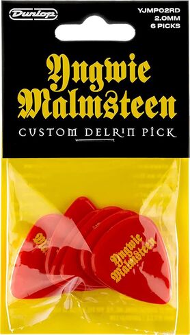 JIM DUNLOP Yngwie Malmsteen Custom Delrin Guitar Picks 2.0mm, 6 Pack (YJMP02RD) in Saudi Arabia
