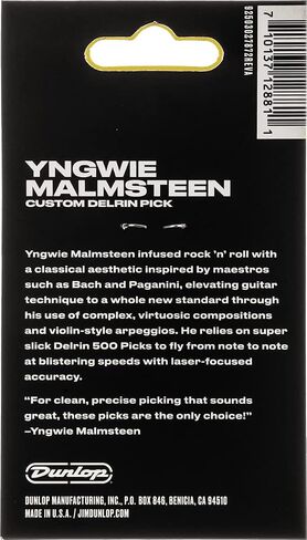 JIM DUNLOP Yngwie Malmsteen Custom Delrin Guitar Picks 2.0mm, 6 Pack (YJMP02RD) in Saudi Arabia