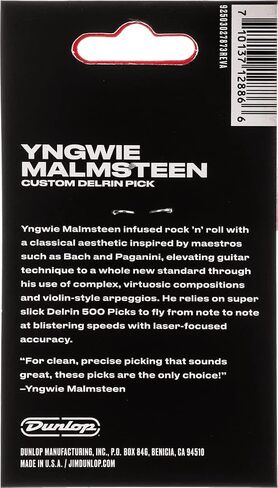JIM DUNLOP Yngwie Malmsteen Custom Delrin Guitar Picks 2.0mm, 6 Pack (YJMP02RD) in Saudi Arabia