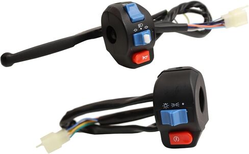 Aluminum 7/8" 22mm Handlebar Switch Control Assembly Set Fit for 139QMB 152QMI 157QMJ GY6 50cc 125cc 150cc Moped Scooter Motorcycle-Front Disc/Rear Drum Brake in Saudi Arabia