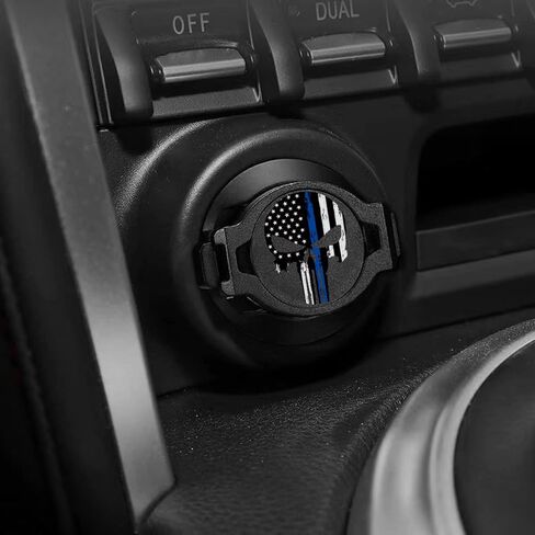 إشعال السيارة، دفع زر التشغيل، غطاء المحرك، زر إيقاف التشغيل، حلقة غطاء السيارة الداخلية الواقية، غطاء زر، ملصقات تزيين عالمية مضادة للخدش (جمجمة العلم الأمريكي B) in Kuwait