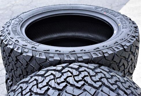 Venom Power Terra Hunter X/T XT All-Terrain Mud Light Truck Radial Tire-33X12.50R18LT 33X12.50X18 33X12.50-18 122R نطاق التحميل F LRF 12-Ply BSW جدار جانبي أسود in Kuwait