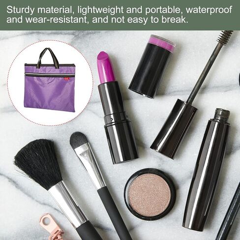 YOKIVE Waterproof Zipper Bag, Document Books Storage Tote Bags Tools Organizer Pouch, Great for Classroom Office(Purple) in Saudi Arabia