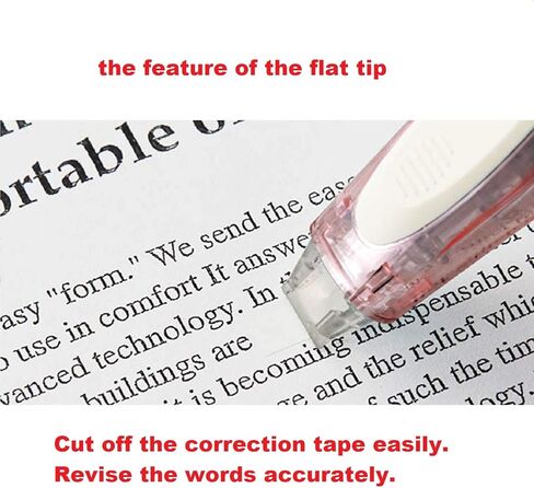 بالإضافة إلى مجموعة أقلام تصحيح آلية قابلة للسحب وإعادة الملء من PK مقاس 6/5/ 4 مم × 6 م مع مشبك سهل الحمل وعبوتين - طرف مسطح أو طرف دوار (مجموعة طرف الأسطوانة 5 مم (065L)) in Kuwait