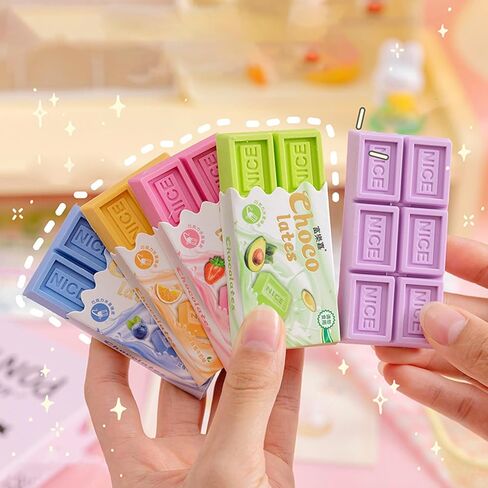 Exasinine Chocolate Eraser Food Erasers for Gift School Supplies 6 Pcs in Kuwait