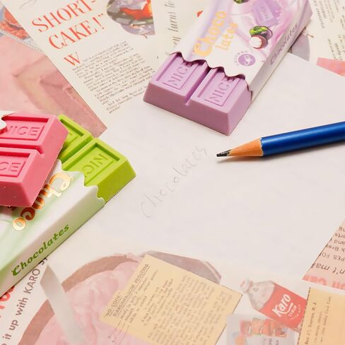 Exasinine Chocolate Eraser Food Erasers for Gift School Supplies 6 Pcs in Kuwait