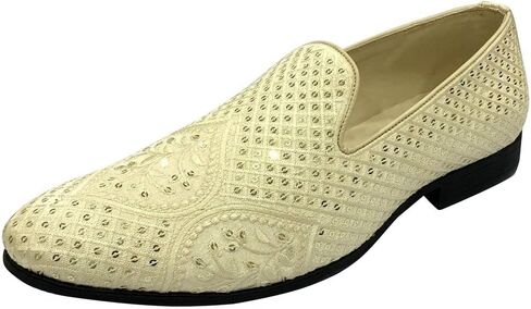 Punjabi Jutti for Men's Loafer Shoes Embroidery Slip-On Party Shoes Mojaris Wedding Bridal Dress Shoes in Kuwait