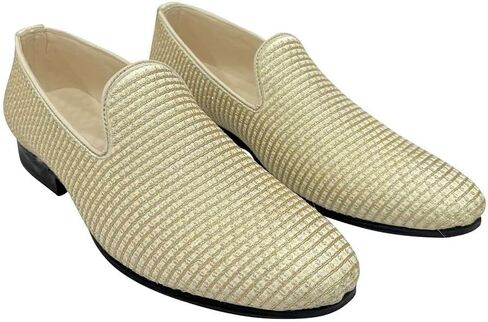 Punjabi Jutti for Men's Loafer Shoes Embroidery Slip-On Party Shoes Mojaris Wedding Bridal Dress Shoes in Kuwait