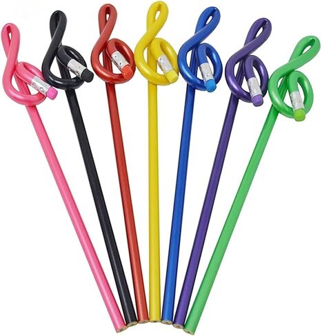 أقلام رصاص على شكل ثلاثة أقلام رصاص كرتونية على شكل مذكرة موسيقية مجموعة أقلام رصاص غير سامة لوازم مدرسية للفتيات المراهقات أقلام رصاص لطيفة 7 HB (ألوان عشوائية) in Kuwait