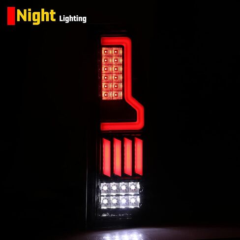 مجموعة المصابيح الخلفية LED DRL متوافقة مع 1999-2006 Chevy Silverado/ 1999-2002 GMC Sierra 1500 2500 3500 استبدال مصابيح LED الخلفية لشاحنة بيك اب الإسكان الأسود - زوج واحد (عدسة شفافة) in Saudi Arabia