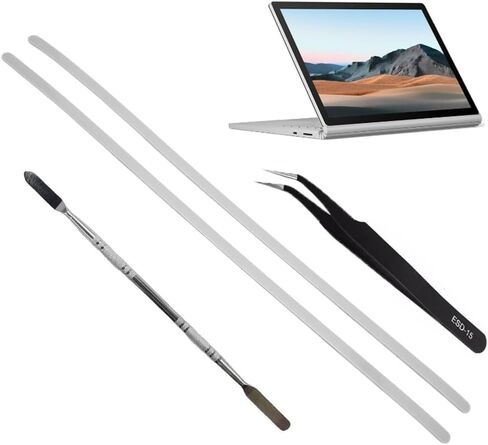 WESAPPINC Rubber Feet Strips Replacement for Microsoft Surface Laptop Studio 14.4 inch with Stainless Steel Lever and Tweezers (Black) in Saudi Arabia