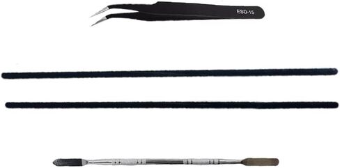 WESAPPINC Rubber Feet Strips Replacement for Microsoft Surface Laptop Studio 14.4 inch with Stainless Steel Lever and Tweezers (Black) in Saudi Arabia