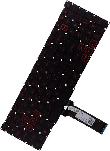 Deal4GO Backlit Keyboard Replacement for Acer Nitro 5 AN515-54 AN515-55 AN515-43 AN515-44 AN517-51 AN515-54-5812 AN515-55-53E5 AN715-51 - Red in Saudi Arabia